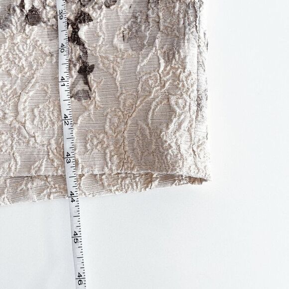 Adrianna Papell Womens Floral Matelasse Sheath Dress Beige 8 - Picture 9 of 10